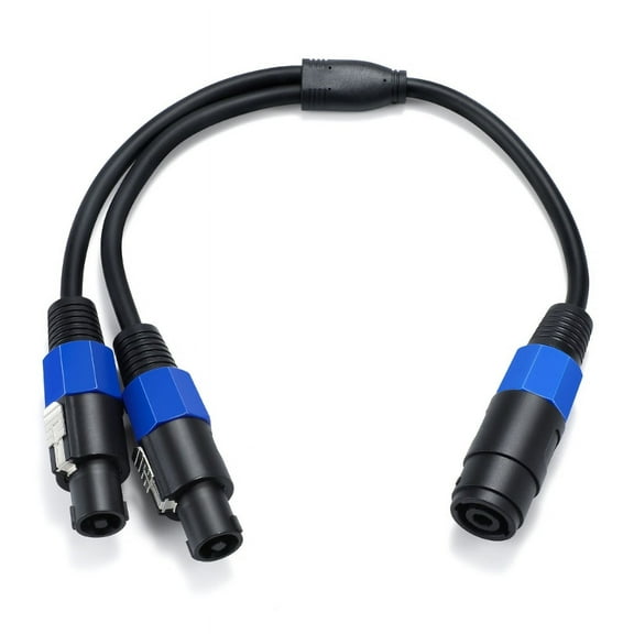 Speakon Splitter Cable 1 Female to 2 Male Speaker Break Out Cable, 22 AWG Speakon Extension Cable for DJ PA Stage