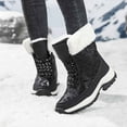 thumbnail image 6 of Womens Snow Boots Warm Fur Lined Winter Boots Anti Mid Calf Ankle Booties Waterproof and Cold-Resistant Outdoor Walking Shoes for Women Winter Boots Fashion Outdoor Lined Platform Booties, 6 of 8