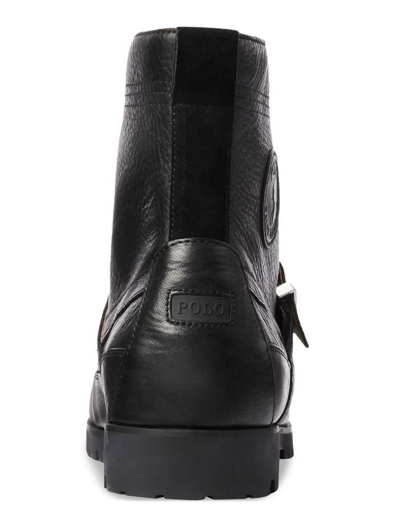 POLO RALPH LAUREN Mens Black Lug Sole Buckle Accent Ranger  display picture 1