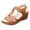 Brown, variant on Gladiator Wedge Sandals for Women Open Toe T-Strap Slingback Heels Breathable Footbed Arch Support Summer Beach Shoes Beige Size 6