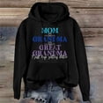 thumbnail image 3 of LGASWYX Mom Grandma Great Grandma I Just Keep Women's Letter Print Long Sleeve Hooded Sweatshirt (Black,XXXL), 3 of 4