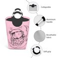 thumbnail image 2 of DouZhe 50L Rectangular Laundry Basket, Pink Space Fantasy Astronaut Prints Waterproof Foldable Laundry Hamper with Aluminum Handles, 2 of 6