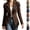 Black, variant on Women's Versatile Open Front Suede Fringe Western Tassel Long Sleeve Cowboy Jacket Coat for Casual Country Concert and Everyday Wear