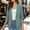 Green women's blazer jacket a1, variant on Women's Fall Winter Collared 3/4 Sleeve Blazer Button Down Open Front Solid Elegant Casual Jacket Office Work Trendy Coat, Blue 2XL