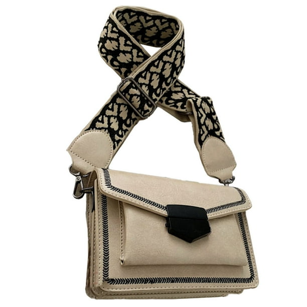 Bolso de un solo hombro para mujer, bolso de mensajero de piel sintética para citas, bolso de mensajero con forma retro