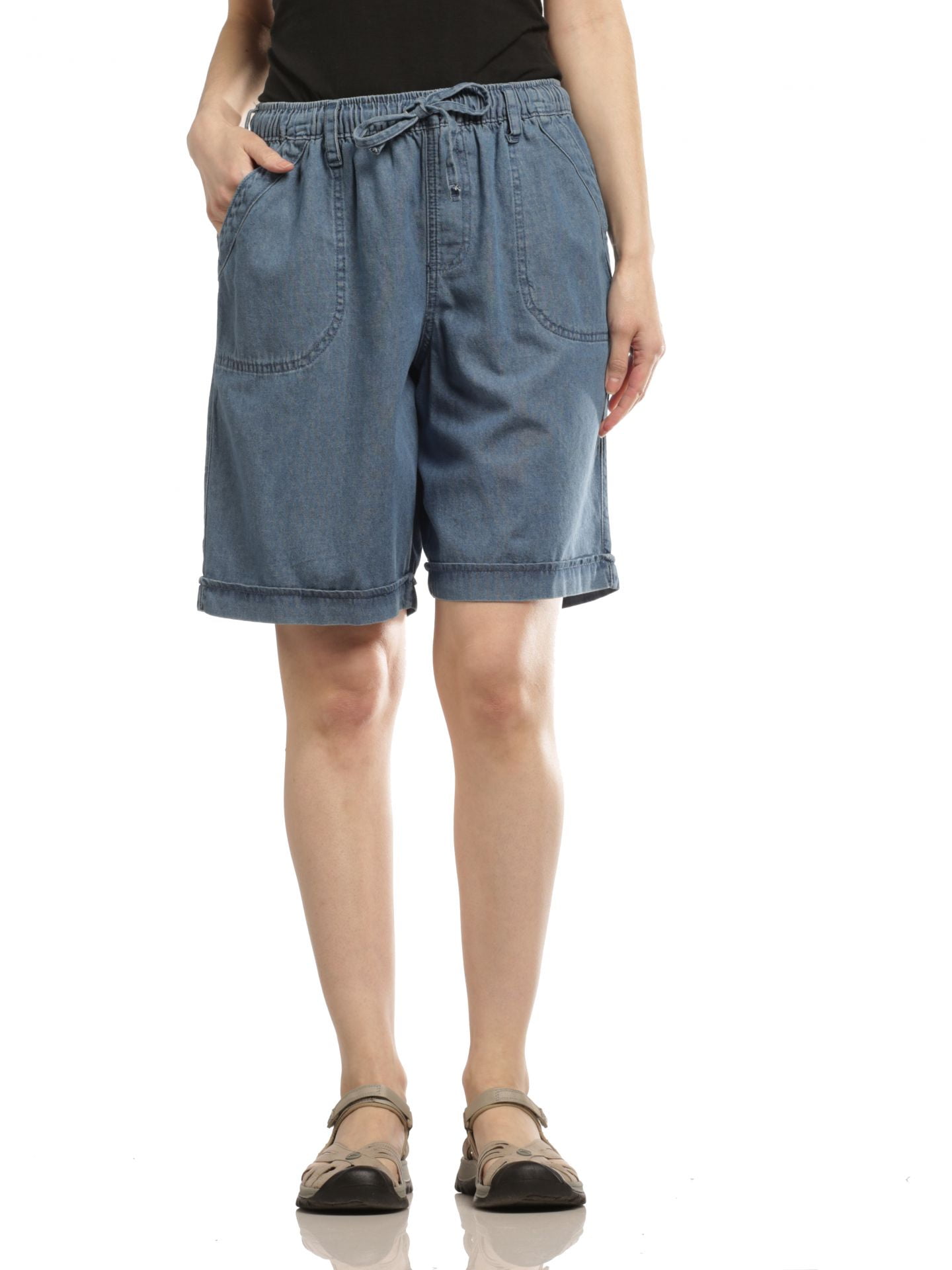 Erika Erika Women's Elisa Drawstring Denim Shorts, Aphrodite Wash