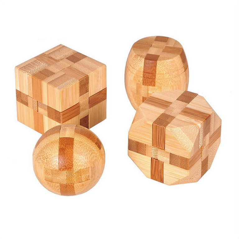 Alextreme 13Pcs 3D Wooden Puzzles Kongming Luban Lock Iq Test Toy for Kid  Teens Adults 3D Jigsaw Puzzles Wooden Puzzle