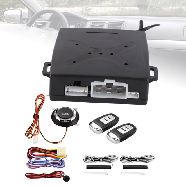 Universal Car Alarm System with Remote Start and Keyless Entry Anti Theft Vehicle Security System Engine Ignition Push Button Starter Compatible with Most Cars