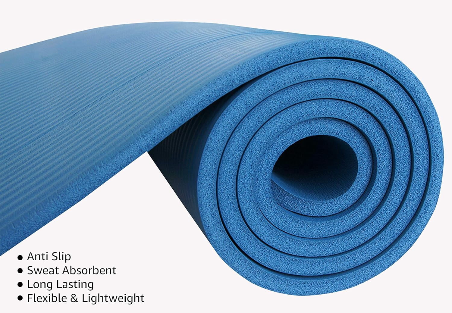 Nivia 1454BL 10 mm Anti-Skid Yoga Mat - Blue
