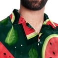 thumbnail image 5 of Watermelon Men's Casual Hawaiian Shirt Printed Button Down Short Sleeve Summer Beach Shirts Unisex, 5 of 6