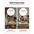 thumbnail image 4 of KFFKFF Pizza Stone, 16 in Round Pizza Stone, 0.67" Thick Extra Large Baking-Stone with Rack Stand, 1450℉ Heat-Resistant Cooking Stones, 4 of 9