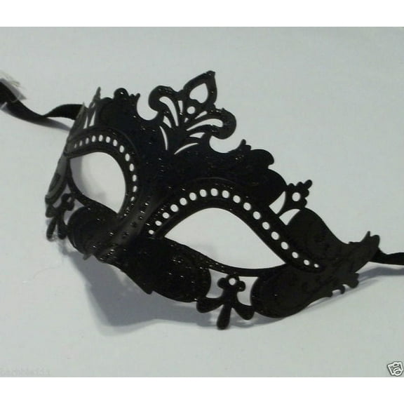 Black Princess Laser Cut Mardi Gras Masquerade Mask