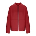 thumbnail image 5 of Women's Casual Jacket Lightweight Baseball Style Outerwear for Daily Wear Spring Autumn Comfort Women's Bomber Jacket Casual Coat, 5 of 6