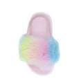 thumbnail image 3 of First Steps Rainbow Faux Fur Slide Sandal (Toddler Girls), 3 of 3