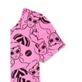 thumbnail image 3 of Barbie Girls' Print Skater Dress with Short Sleeves, Sizes 4-12, 3 of 3