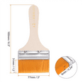 thumbnail image 2 of 15pcs Paint Brushes Brush Nylon Flat Wall Soft Bristle with Wood Handle for Painting DIY 3 Inch, 2 of 6