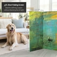 thumbnail image 5 of Red Lantern 3 ft. Short Monet Canvas Folding Screen - Impression Sunrise/Houses of Parliament, 5 of 7