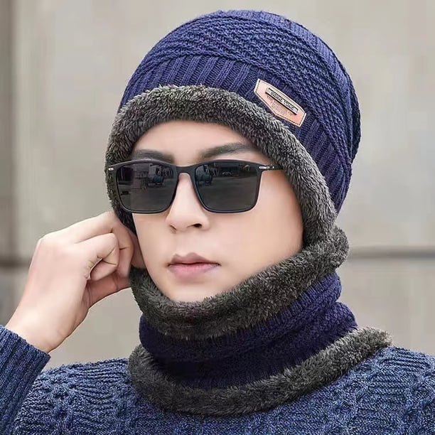 Gorro de lana con forro polar para mujer, estilo invernal, para exteriores, resistente al viento, con protección para los oídos, cálido, de punto