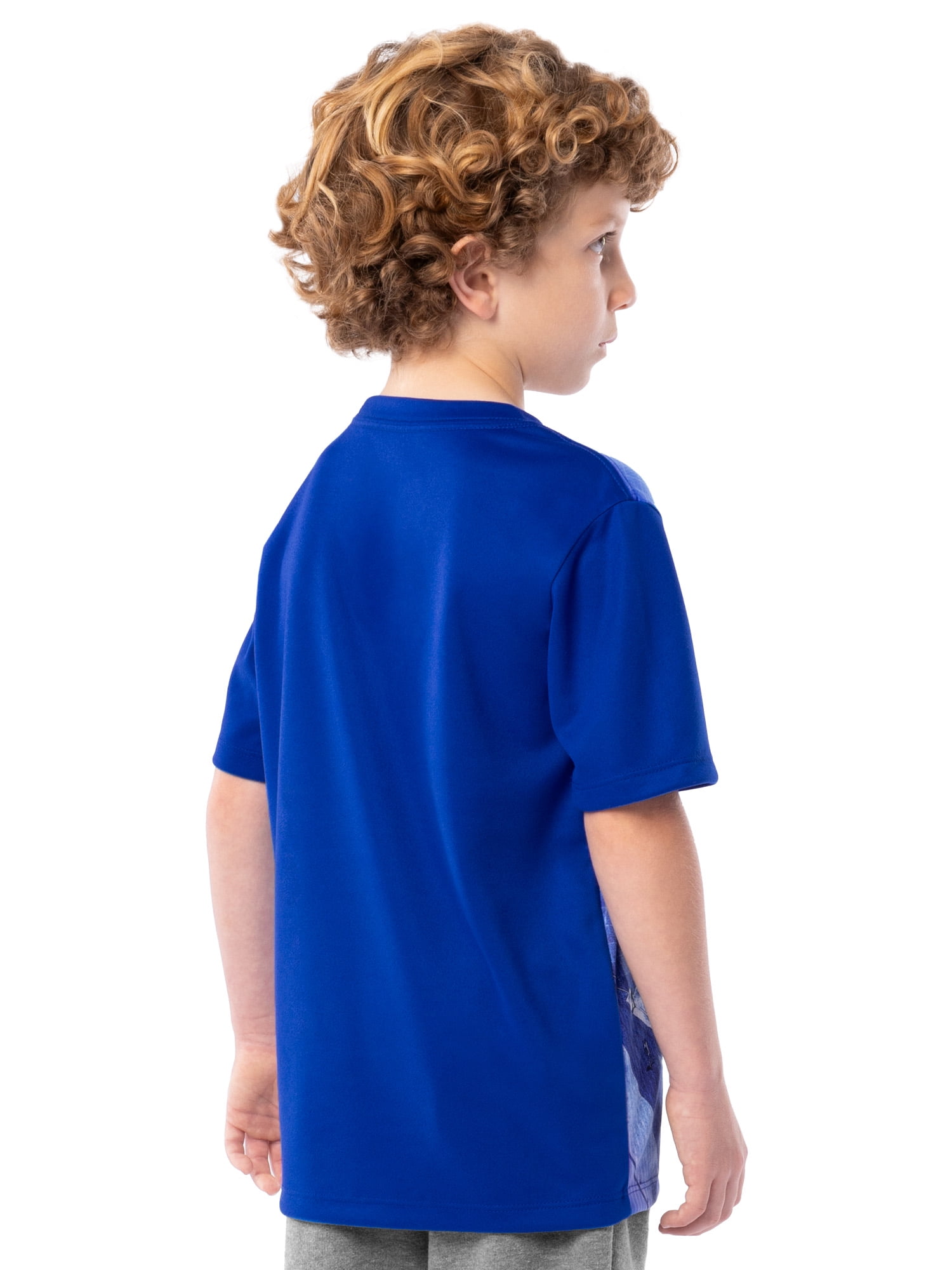 Athletic Works Boys Active Solid and Print Short Sleeve T-Shirts, 3-Pack, Sizes 4-18 & Husky