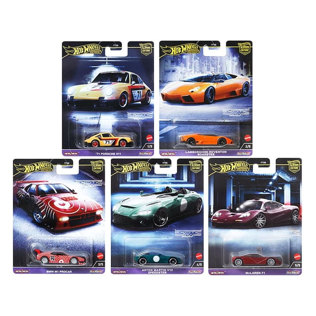 Set de Autos Diecast Hot Wheels Exotic Envy 5 Piezas 2024