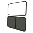 thumbnail image 2 of High Privacy RV Window Black 24"W*20"H for RV w/Sheet Metal thickness of 2-6mm Universal RV Window Horizontal Sliding Windows w/ Trim Ring Aluminum Alloy Aluminum Alloy RV Window Black, 2 of 14