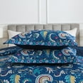 thumbnail image 5 of HoneiLife Quilts King Size - 3 Piece Microfiber Quilt set Reversible Bedspreads Patchwork Coverlets Floral Bedding Set All Season, Vintage Blue, 5 of 7
