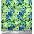 thumbnail image 1 of Soimoi Blue Cotton Jersey Fabric Brush Stroke Abstract Fabric Prints By Yard 58 Inch Wide, 1 of 3