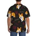 thumbnail image 5 of Disketp Men's Hawaiian Royal Corgi Print Shirts Button Down Holiday Beach Shirts-XX-Large, 5 of 7