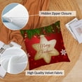 thumbnail image 2 of Merry Christmas Pillow Covers 20x20 Set of 4 Velvet Christmas Pillow Cases Red Green Xmas Holiday Throw Pillow Covers Soft Christmas Tree Cushion Covers for Outdoor Home Bed Sofa Couch(20 Inch), 2 of 6