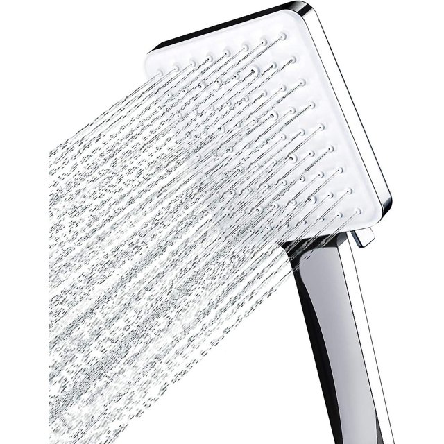 Pommeau de Douche, Grande Pommeau de Douche Carré avec Contrôle à une Main, Haute Pression avec 6 Douchettes