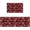 thumbnail image 2 of Kitchen Rugs and Mats Set of 2 Christmas Winter Snowflake Retro Red Buffalo Plaid Kitchen Sink Mat,Non-Slip Area Runner Rug,Washable Floor Mat for Home Dining Room Office 18"x30"+18"x48", 2 of 6