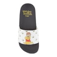 thumbnail image 3 of Disney Ladies Winnie The Pooh Slides, Comfort Pooh Slip On Slippers Black White - 8, 3 of 6