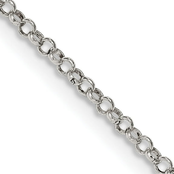 Sterling Silver 2mm Rolo Chain (16 X 2) Made In Italy qfc104-16