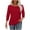 Red, variant on qolati Womens Tops 3/4 Sleeve with Buttons Dressy Casual Blouses Shirts Fall Outfits Beach Vacation Plus Size Tunic Top Black L