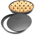 thumbnail image 2 of Molde para tartas, molde para quiche, delicioso molde para pasteles de frutas, 28 cm, molde para hornear con base elevada, borde ondulado, revestimiento antiadherente, resistente a cortes, redondo,, 2 of 6