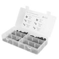 thumbnail image 1 of Cage Screw 200pcs Cage Nuts And Screw Kit M5 M6 Automobile Accessory Carbon Steel Black, 1 of 8