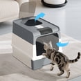 thumbnail image 4 of imerelez Magic Cube Intelligent Cat Litter Box with Automatic Cleaning, Silent Self-Cleaning Litter Box for Multi-Cat Families, Gray, 4 of 6