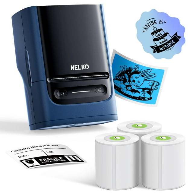 Máquina etiquetadora Nelko PM220 Bluetooth con 3 etiquetas