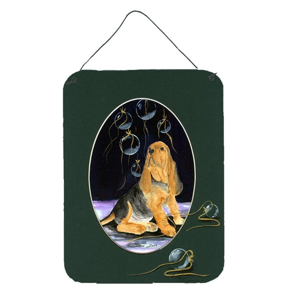 Caroline's Treasures SS8071DS1216 Bloodhound Wall or Door Hanging Prints, 12x16, multicolor