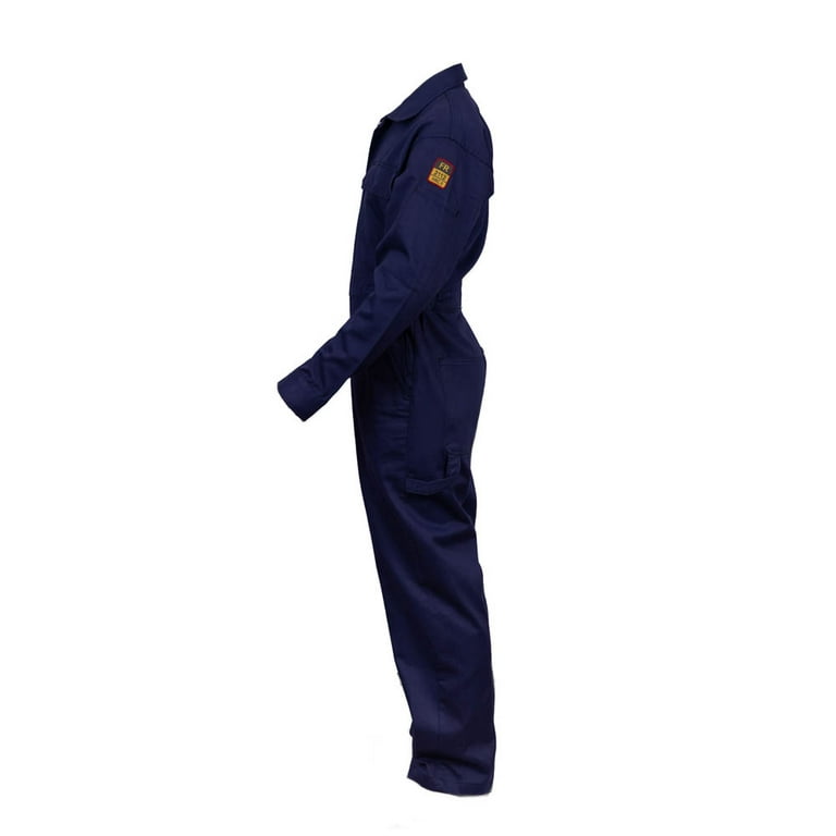 Flame Retardant FR Coverall - 88% C / 12% Nylon, X-Large, Navy
