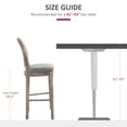 thumbnail image 6 of HOMCOM Upholstered Seating French Country Bar Stools, Gray (Set of 2), 6 of 9