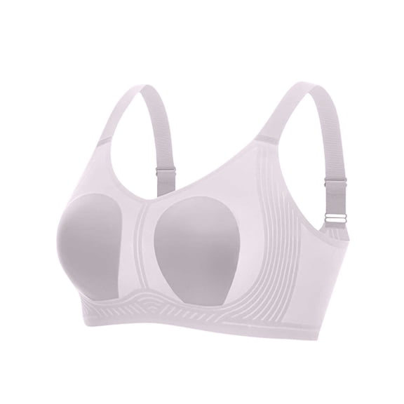 Zpanxa Women's One-Shoulder Bra with Removable Pads, Solid Color Seamless Wireless Everyday Bra