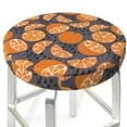 thumbnail image 3 of Kdxio Various Oranges Print Stool Covers Round,Stretch Round Bar Stool Covers Washable Bar Stool Cushion Slipcover for 12-15 Inch Chair, 3 of 7