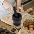 thumbnail image 1 of LEEYNEER Mortar and Pestle Set Large Garlic Masher Plastic 1 Family Use, 1 of 8
