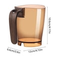 thumbnail image 3 of Toothbrush Cup Plastic Bathroom Rinse Cup with Wide Opening, Stable Base, 12 x 10.6 x 6.6 cm, Gray/Green/Orange, 3 of 6