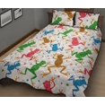 thumbnail image 2 of Juego de cama edredón con estampado de ranas de colores, 2 of 5