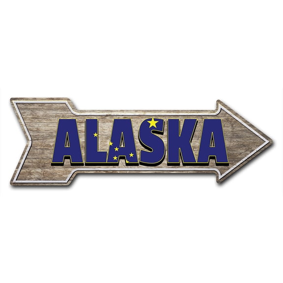 SignMission P-ARROW10-999992 10 x 30 in. Wide Alaska Arrow Sign