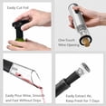 thumbnail image 4 of 5-in-1 Electric Wine Opener Set, Battery Operated Automatic Wine Bottle Opener with Storage Base, Foil Cutter, 2-in-1 Aerator Pourer & Vacuum Stoppers, 4 of 4