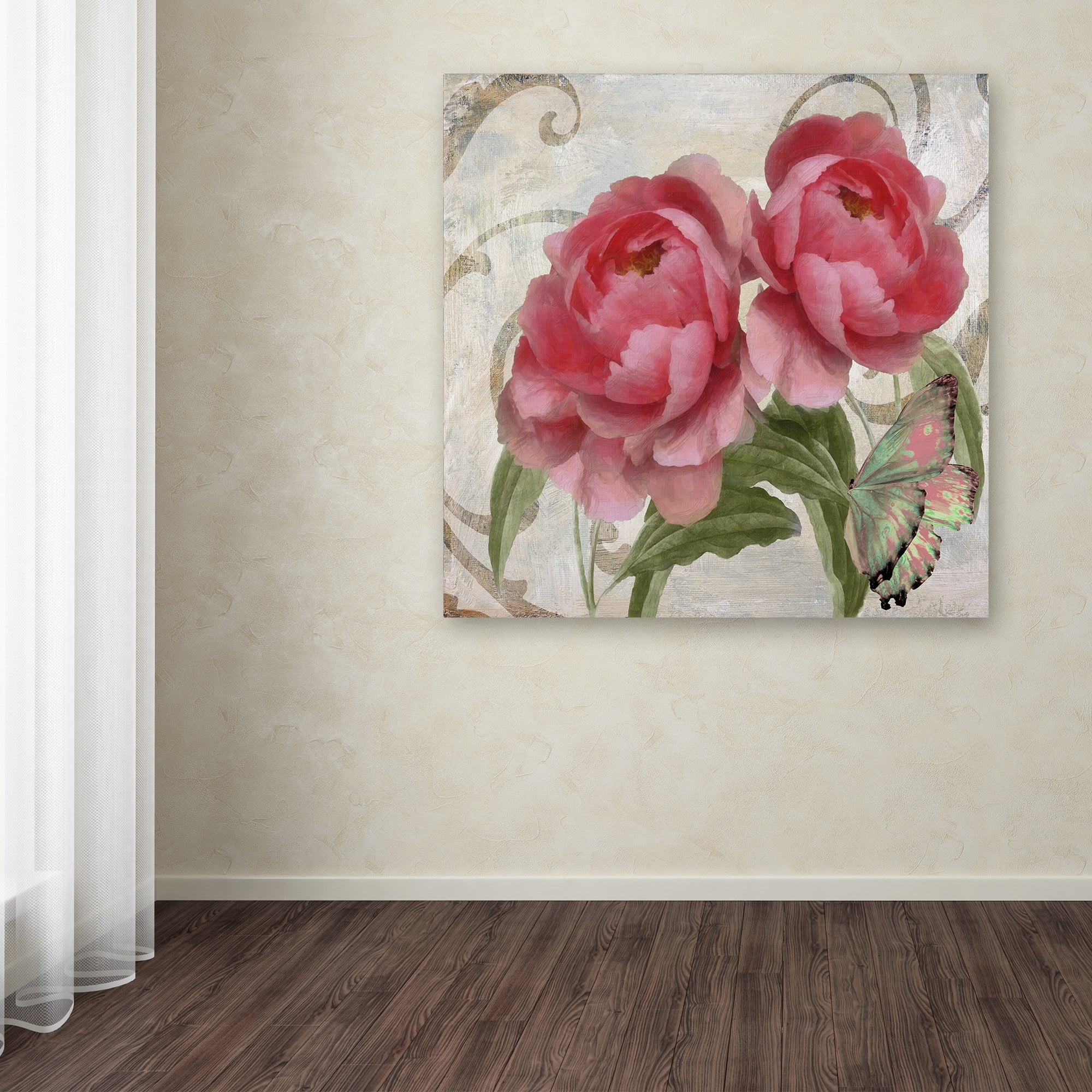 Trademark Fine Art "Apricot Peonies I" Canvas Art by Color Bakery