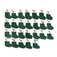thumbnail image 2 of 26 piezas de bolsitas decorativas colgantes para dulces con letras bordadas para calcetines navideños verde, 2 of 9